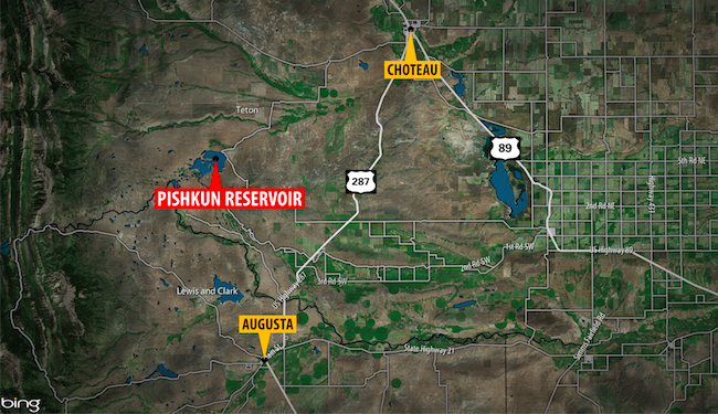 Pishkun Reservoir Map