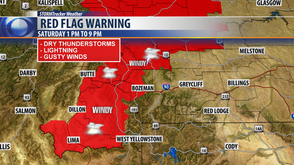 Fire Weather WARNING for SW Montana Saturday